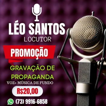 Lo santos locutor: gravao de propaganda spot comercial r$20,00. Guia de empresas e servios