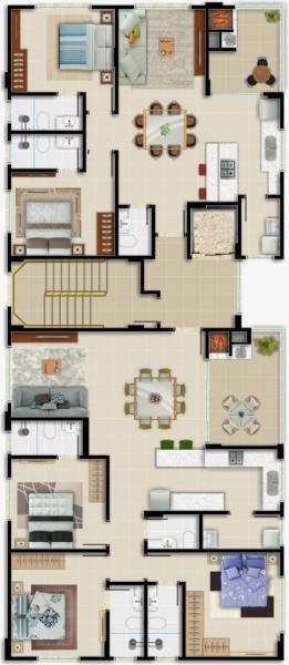 Apartamento com 3 Dormitórios à venda, 114 m² por R$ 542.928,00
