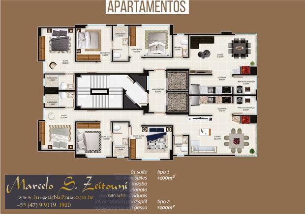 Apartamento com 3 Dormitórios à venda, 100 m² por R$ 790.000,00