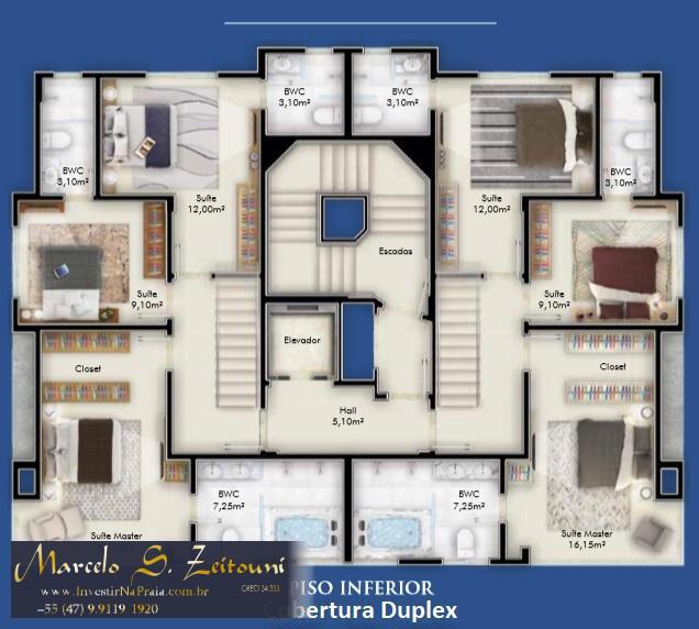 Apartamento com 3 Dormitórios à venda, 137 m² por R$ 705.000,00