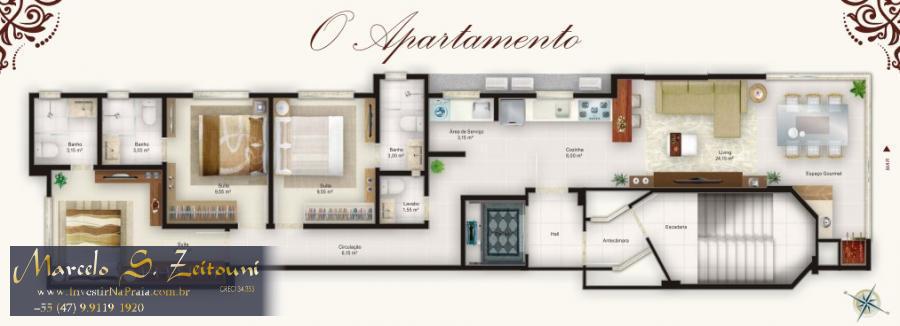 Apartamento com 3 Dormitórios à venda, 98 m² por R$ 992.169,00